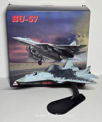 SU-57 Sukhoi Russian 5th Generation Fighter 1/100 Scale Diecast Desk Model WLTK