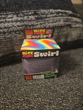 NEEDOH Nice Cube Black Purple Swirl Squeeze Ball Super Solid Squish