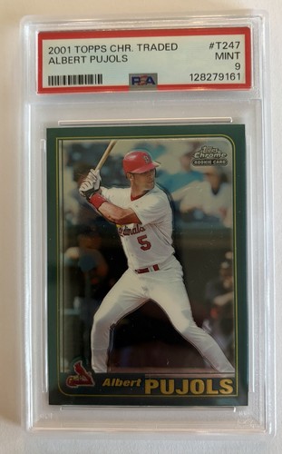 Topps 2001 Chrome Traded Albert Pujols Rookie #T247 PSA 9 Cardinals