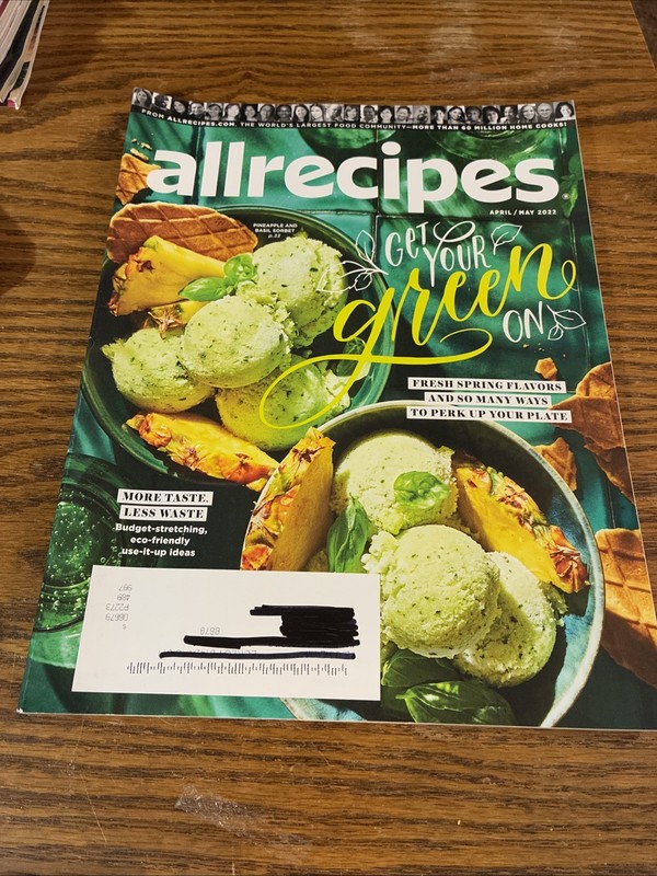 “all recipes” Magazine 2022 April/May - Get Your Green On Magazine- Like New