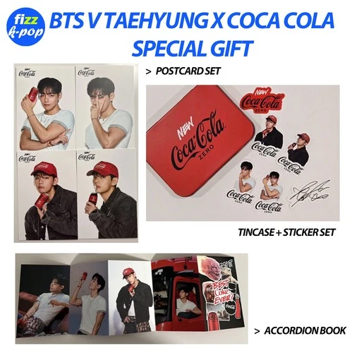 [BTS] V TAEHYUNG COCA COLA COCA REGALO ESPECIAL (LIBRO POSTAL/ACORDEÓN/ESTUCHE DE TINTA)