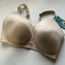 38G Vanity Fair Beauty Back Full Figure Wire Free Neutral Bra 71380 Lightly Pad