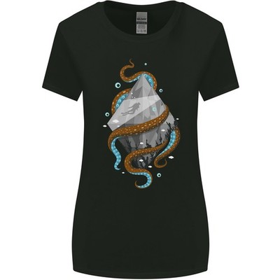 Abstrakt Scuba Diver tauchen tauch Damen Breiter Schnitt T-Shirt