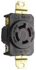 P S L1420-R 20A 125/250V 4W Twist Lock Receptacle