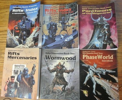 Lot Of 6 RPG Palladium: Rifts World Series Books  Sourcebook Dimensions