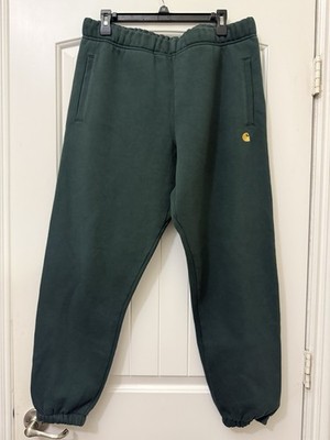Carhartt WIP Work in Progress Chase Sweatpant Dark Green Jogger Large Streetwear