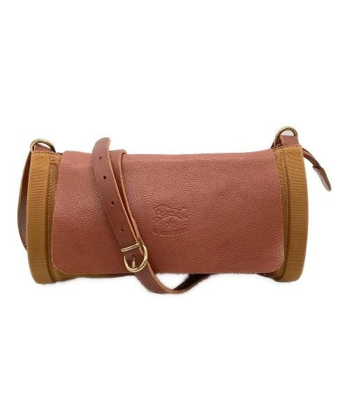 IL BISONTE Crossbody Bag Brown Men's Women's Leather Used Italy