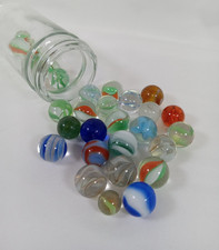 Collection of Vintage Marbles 29pc in glass jar