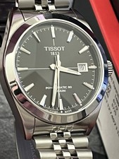 Tissot Gentleman Grey Anthracite PowerMatic 80 Auto Watch T127.407.11.061.01 2
