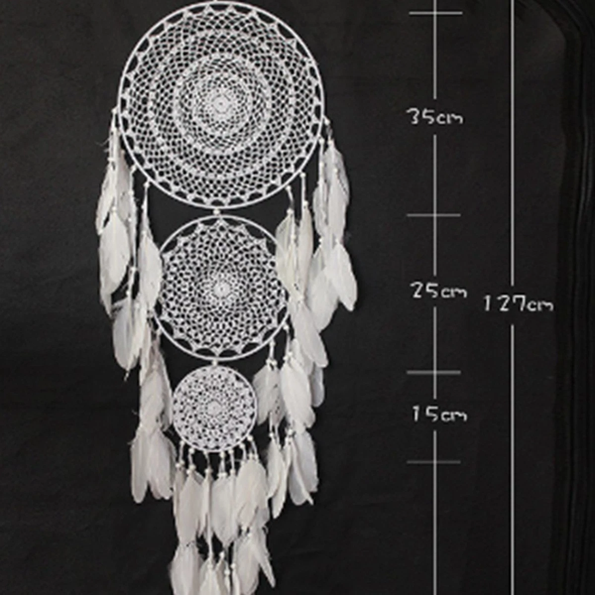 2X Extra Boho Dream Catcher with 3 Circles Macrame Hanging2413