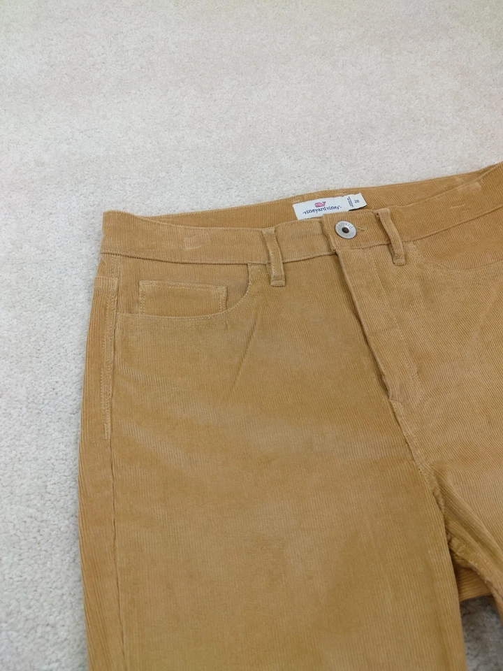 Pantalones de trigo Vineyard Vines Micro Cord elásticos para mujer talla 28 entrepierna 27" Foto 3 de 4