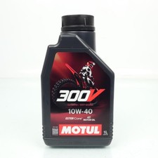 Lubrifiant huile Motul 300V Off Road Racing 10W40 1L pour moto cross enduro Neuf