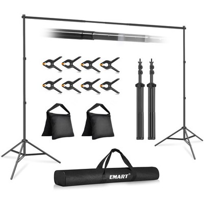 Backdrop Stand 10x7FT Adjustable Back Drop for 10x7ft, Black