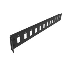 12Port Blank Keystone Patch Panel 1U Hinged Universal Rackmount Black 19 Inch