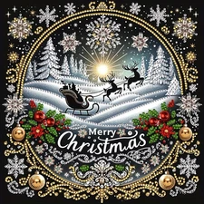 5D Diamond Art Kits for Adults,Merry Christmas Special Shape Diamond Painting Ki