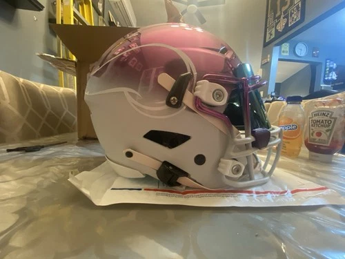 Minnesota Vikings Justin Jefferson Flex Signed Helmet Custom Chrome Paint BAS