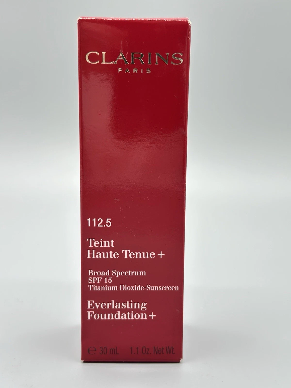 Clarins Everlasting Foundation+ SPF 15 Sunscreen - 112.5 Caramel - 1.1 oz New