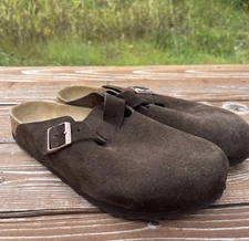 Birkenstock Boston Soft Footbed Mocha Clog Shoe Suede 45 EU 12 US Men’s NWOB
