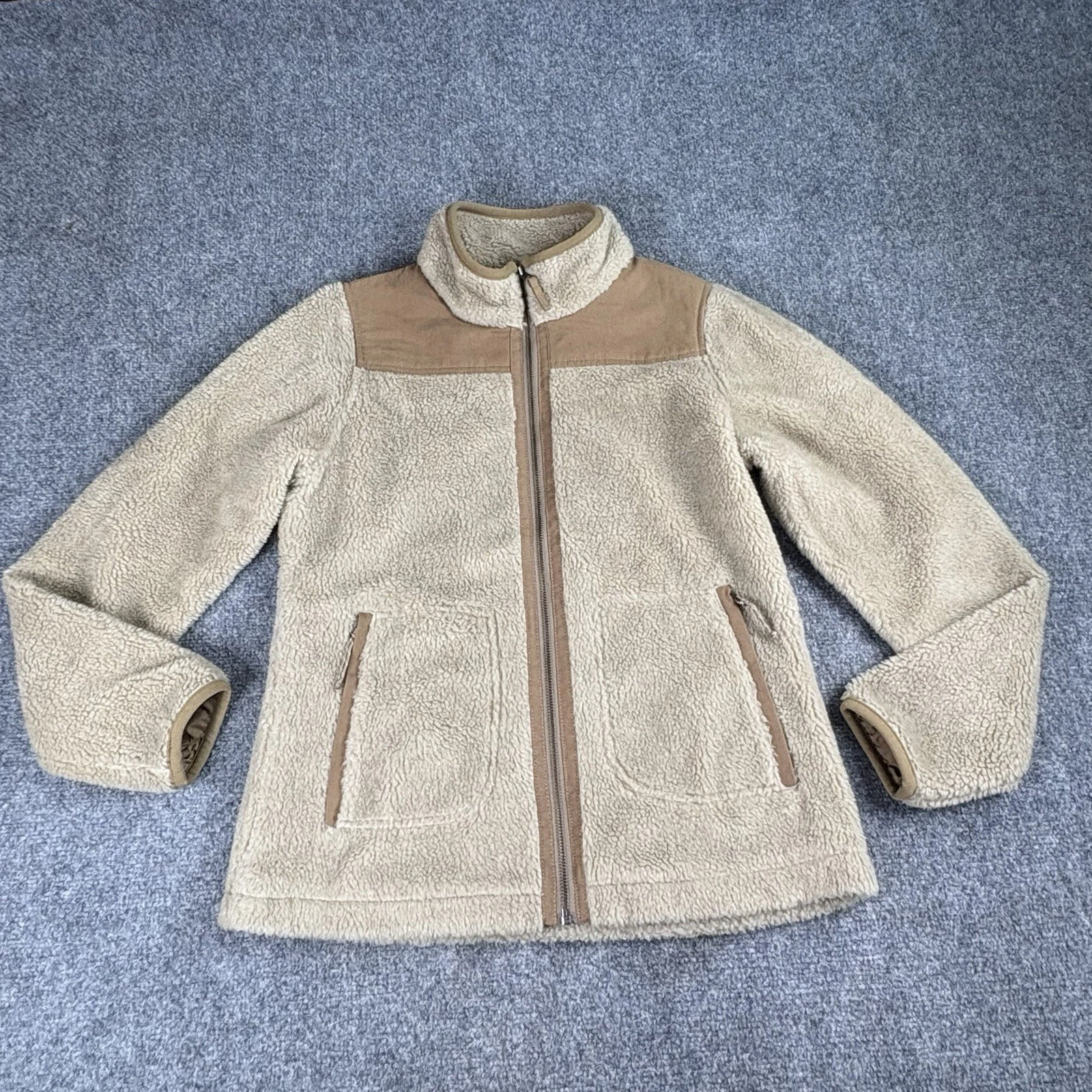Mountain Khakis Fourteener Jacket Mens S Tan Sherpa Fleece Gorpcore Outdoor Hike