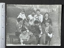 Vintage Soviet Youth vacation Photo   Group of Friends in Nature USSR