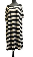 Michael Kors Blue White Striped Short Sleeve T-Shirt Dress Size 2X