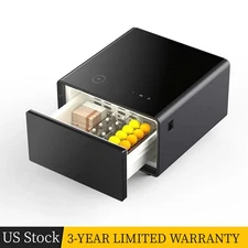 Modern Smart Coffee Side Table with Built-in Fridge Power Socket Induction Light