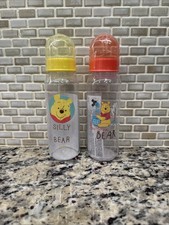 Disney Winnie The Pooh Baby Bottle 9 Oz Medium Flow Nipple BPA Free - Set Of 2