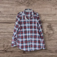 Riders by Lee Womens Long Sleeve Button Up Polar Fleece Jacket Plaid Size L