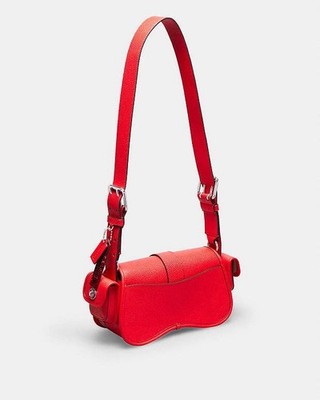 Cargo Wavy Dinky Bag In Coachtopia Leather Rosebud Red | eBay