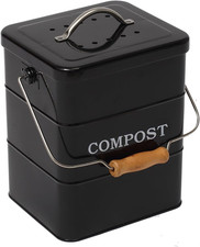 Compost Bin Kitchen Countertop Indoor Compost Pail Bucket, Great for Food Scraps