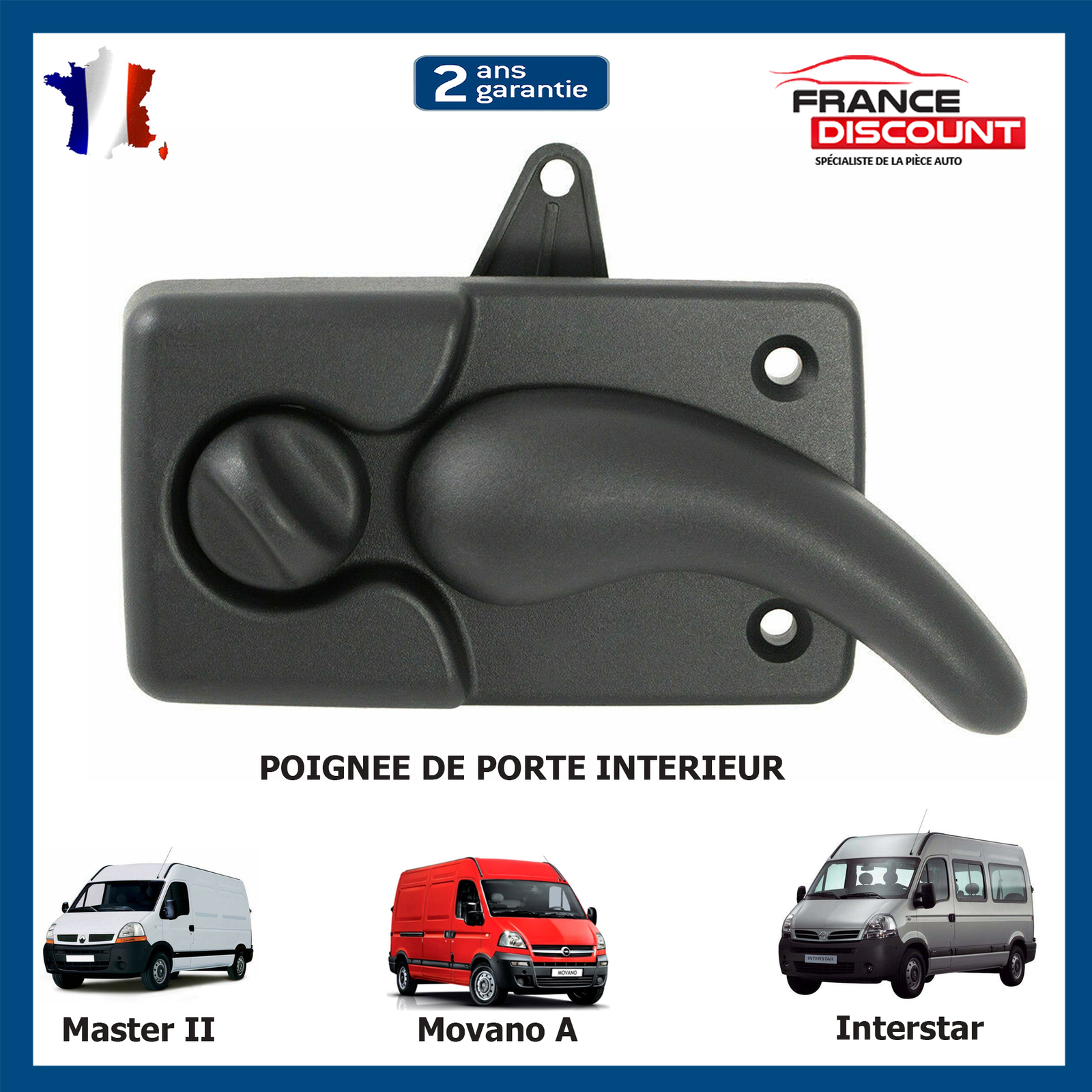 Poignée arrière droite Opel Movano A pour réparer une porte bloquée