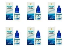 6 x Isotine Plus Eye Drops Pure Herbal 100% Genuine For Immature Cataract 10ml