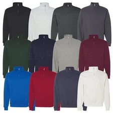 JERZEES Quarter Zip Cadet Collar Sweatshirt 50/50 Men's Fleece S-3XL 995MR-995M