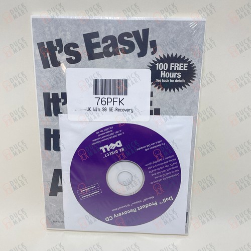 Microsoft Windows 98 SE Booklet & CD Dell UK Win 98 SE Recovery - New & Sealed - 第 1/2 張圖片