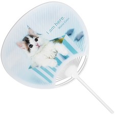 Japanese UCHIWA Fan Yukata Kimono Hand Held Kitten Baby Cat Made in Japan