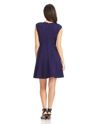 Rebecca Taylor Sapphire Caley Ponte Fit & Flare Dress, Size 8 NWT - Picture 3 of 4