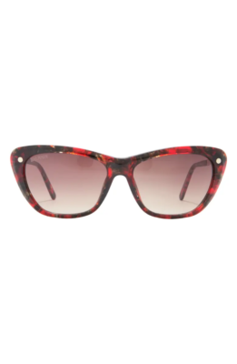 $420 - Balmain 56mm Modified Cat Eye Red/Tortoise Sunglasses  display picture 3