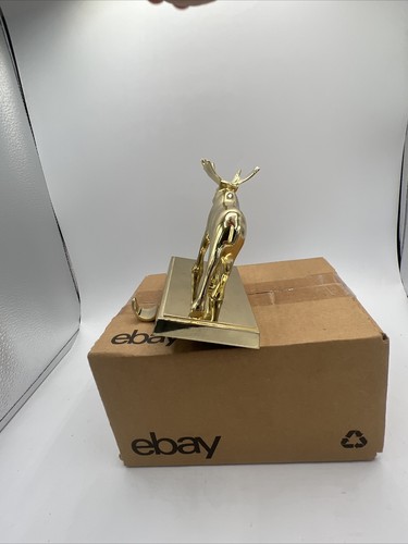 Brass colored Moose stocking holder hanger - 第 4/7 張圖片