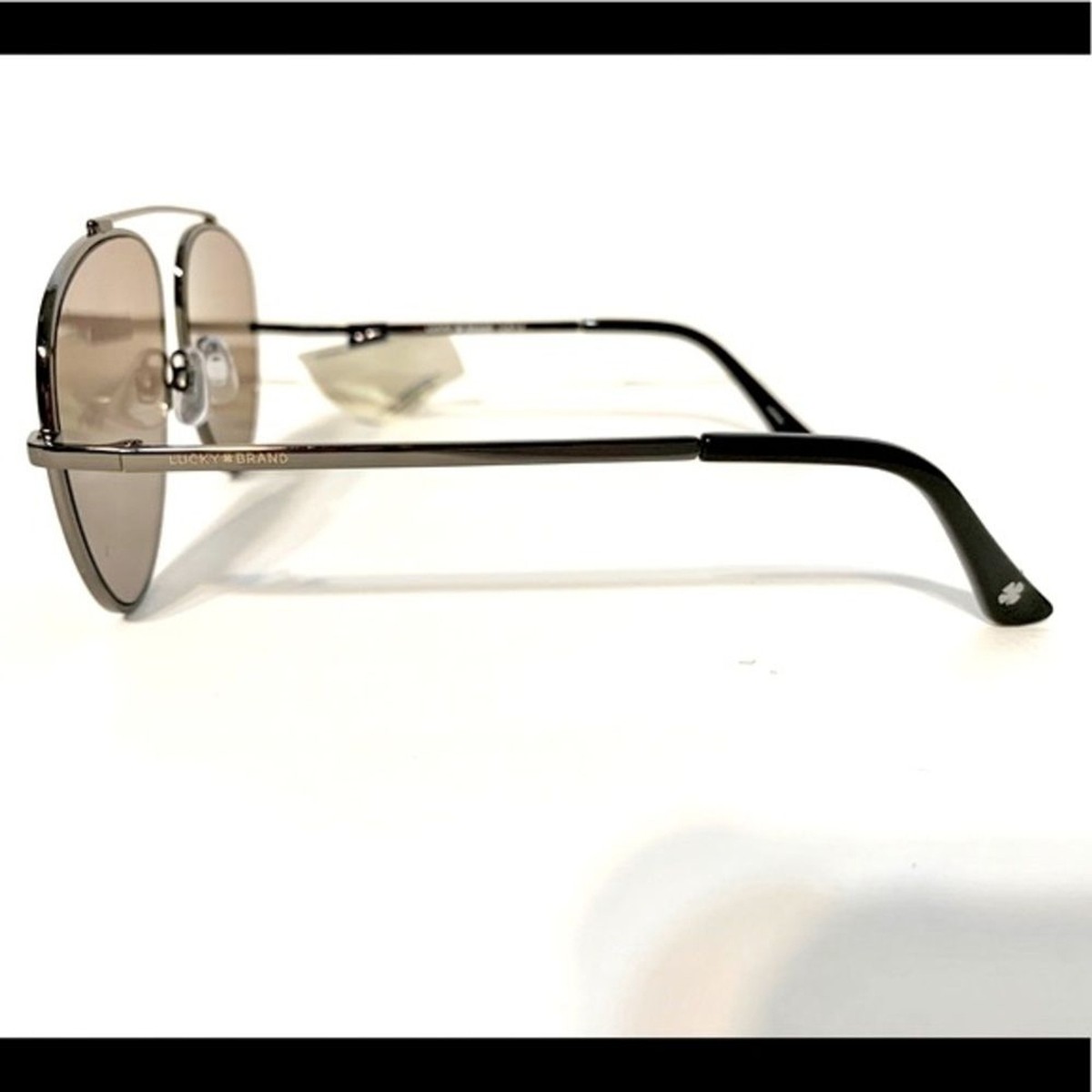 Lucky Brand Gunmetal Aviator Capitola Blue Mirrored 