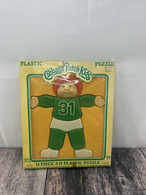 VINTAGE 1983 CABBAGE PATCH KIDS ILLCO 3-D PLASTIC PUZZLE 11 PIECE RED HAIR GIRL