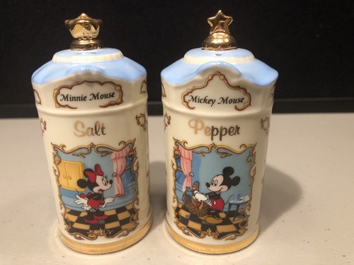 Lenox Animated Disney Mickey Minnie Mouse Salt Pepper Shaker Set