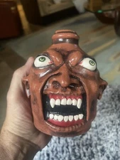 Stacy Lambert face pottery jug NC Potter  Medium / Smaller Size.    Perfect