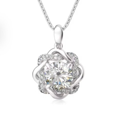 Davidstern 3ct Collier Weißgold VVS1 D Lab-Created Diamond Test Pass