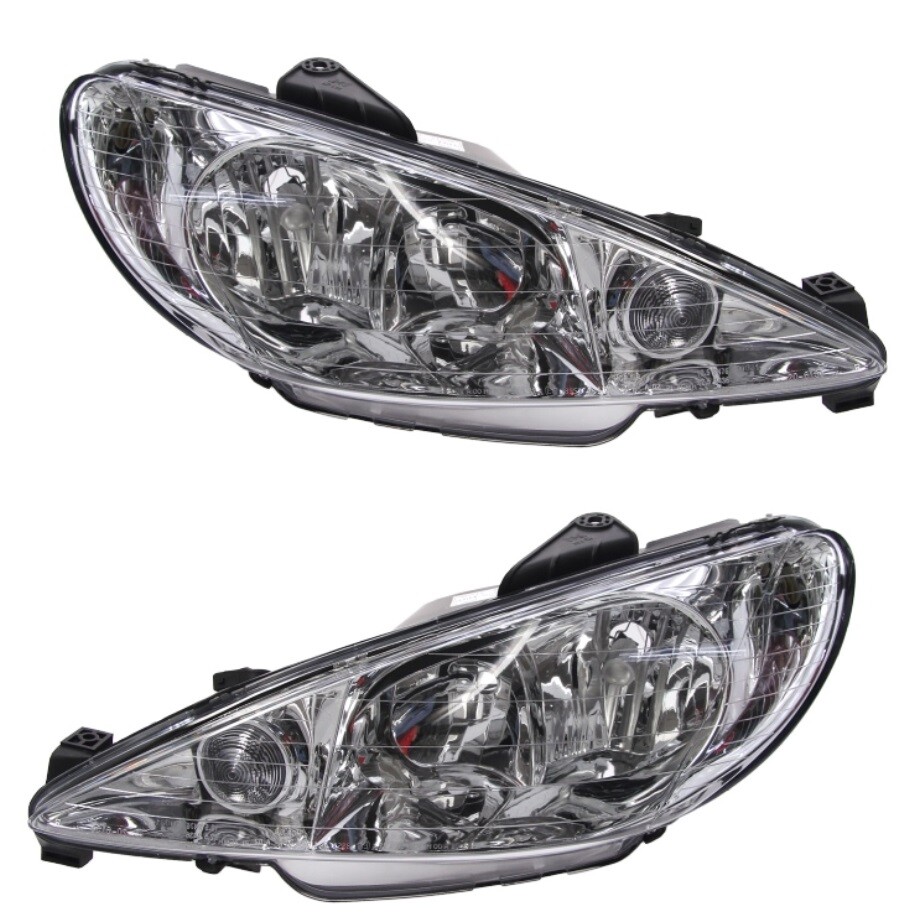 Phare avant Peugeot 206 réglage électrique hauteur de phare double optique H7 H1