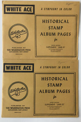 White Ace Historical Stamp Album Pages UNIB-19 & 20 Supplement United Nations