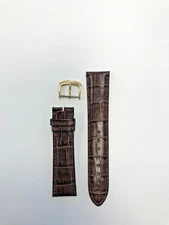 20mm Brown Genuine Leather Watch Band - USA