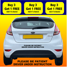Driving School Sign Stickers Vinyl Graphics Driver Under Instruction Supplies