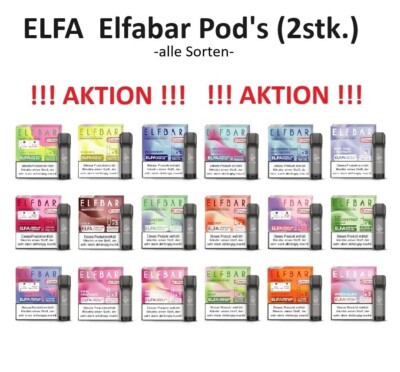 elfbar elfa kaufen 10 x Elfbar Elfa Pods mit 20mg/ml Nikotin original Elfbar Pod System  Prefilled main image 1