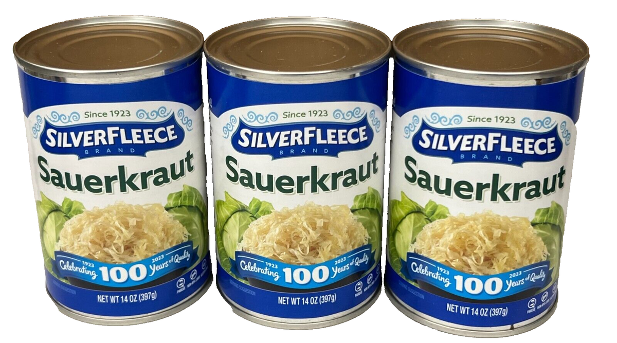 Silver Fleece Brand Sauerkraut 14 oz ( 3 Cans ) | eBay