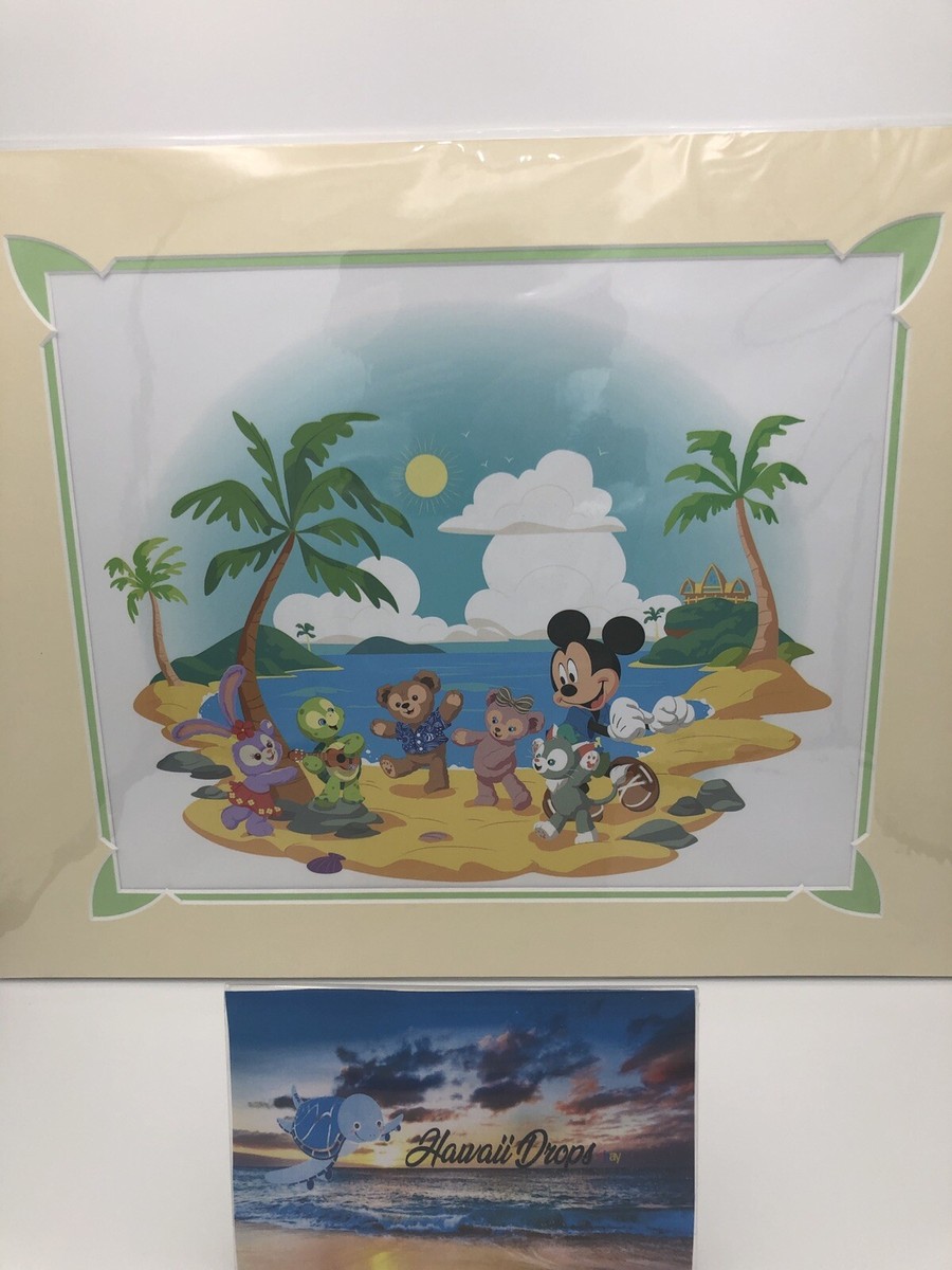 Aulani Duffy アートプリント Jeff Granito Disney Aulani Resort Hawaii Mickey Duffy 'Olu Jeff Granito 18x14